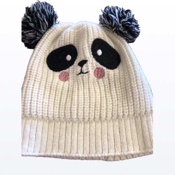 Youth Girls Winter Stocking Hat Knit Little Girls Panda Bear